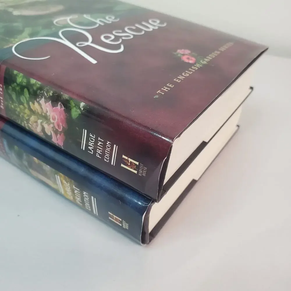 Lot Of 2 The English Garden Series Books 2-3 Lori Wick Large Print Hardcover DJ